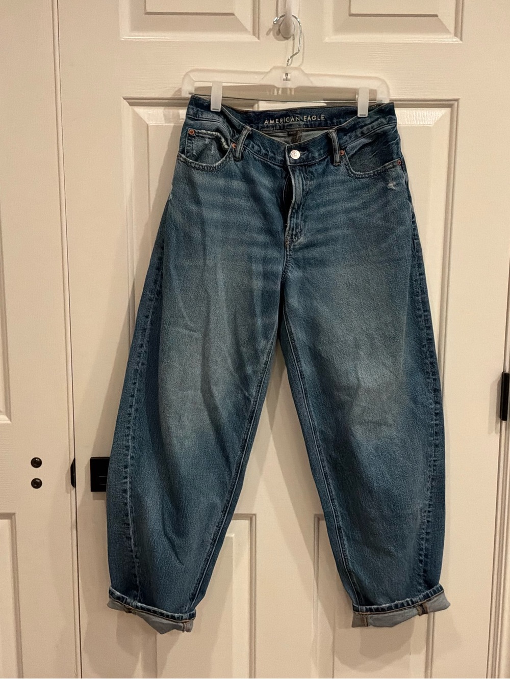 American Eagle Blue Denim High-Rise Mom Jeans